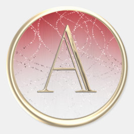 Adesivo TODAS AS INICIAIS Monograma Ombro Vermelho Branco