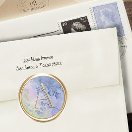 Adesivo TODAS AS INICIATIVAS Douradas Monograma Aquarela A