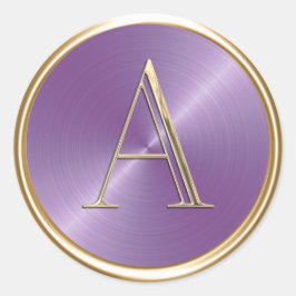 Adesivo TODAS AS INICIATIVAS Douradas Monograma em Lavanda