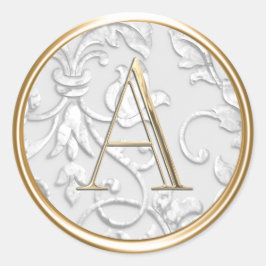 Adesivo TODAS AS INICIATIVAS Douradas Monograma no Damasco