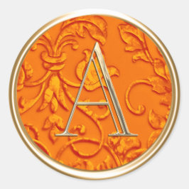 Adesivo TODAS AS INICIATIVAS Douradas Monograma no Damasco