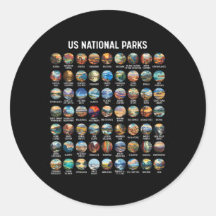 Adesivo Todas as listas de verificação do parque nacional 