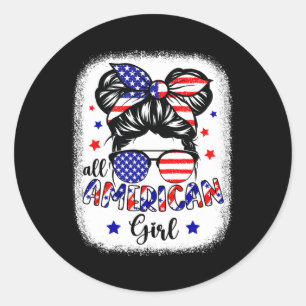 Adesivo Todas as Meninas Americanas Bandeiras 4 de julho M