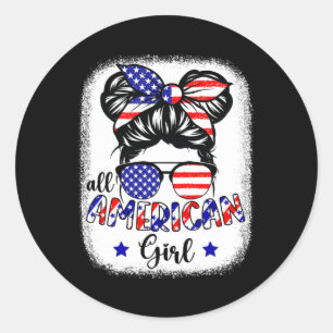 Adesivo Todas as Meninas Americanas Camisas Usa Bandeira 4