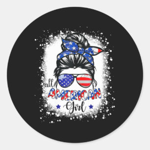 Adesivo Todas as Meninas Americanas Camisas Usa Bandeira 4