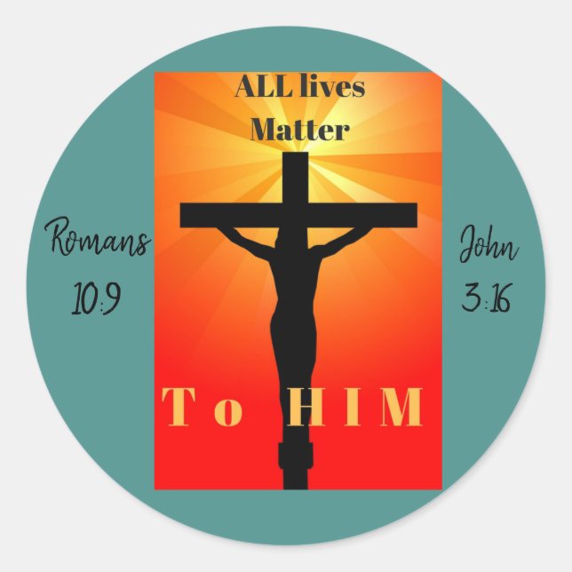 Adesivo Todas as Vidas são importantes para ele (Frente)