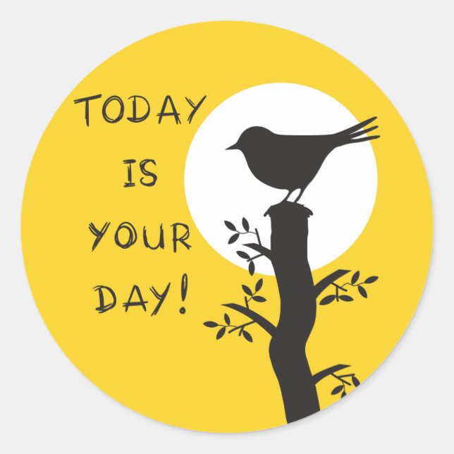Adesivo Today is your day - inspirational hand drawn quote (Frente)