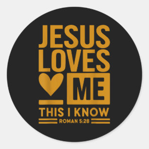 Adesivo Toddler Girl Jesus Me Ama Isso Eu Sei Que É Cristã