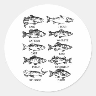Adesivo Todler Água fresca Peixe Engraçado Pescadores Home