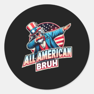 Adesivo Todo Americano Bruh American Flag Funny 4th Of J
