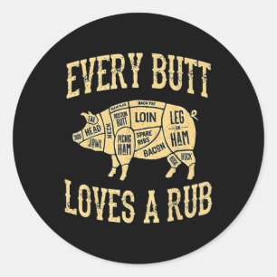 Adesivo Todo Bumbum Adora Um Bom Fumante De Carne De Suíno