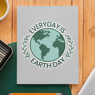 Adesivo Todo Dia é Dia da Terra - Amante da Terra Verde Vi