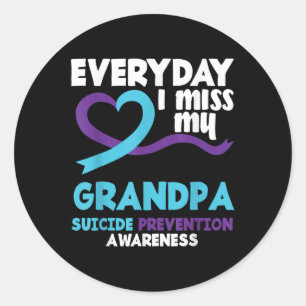 Adesivo Todo Dia Eu Sinto Falta Do Meu Avô, Prevenção Suic