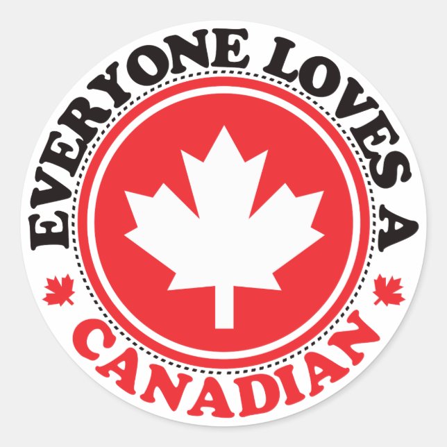 Adesivo Todo mundo ama um canadense! (Frente)