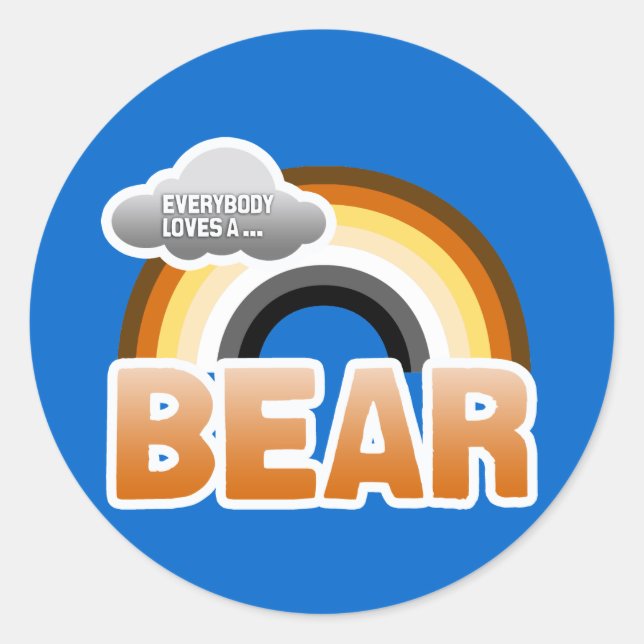 Adesivo Todo mundo ama um urso (Frente)