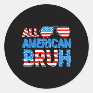 Adesivo Todo o American Bruh 4 de julho Boys Patriotic Ind