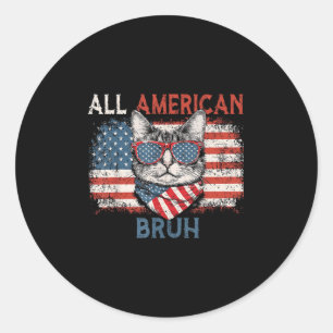 Adesivo Todo Patriótico Americano Bruh Engraçado Cat 4 De 