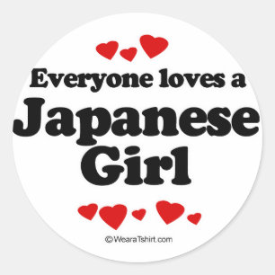 Adesivo Todos ama uma menina japonesa
