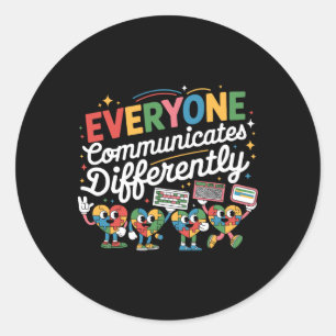 Adesivo Todos Comunicam Diferentemente Educação Especial