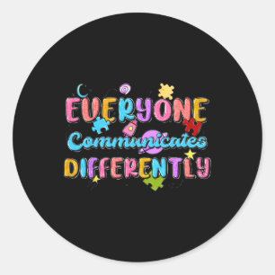 Adesivo Todos Comunicam Diferentemente Sobre Autismo Espec