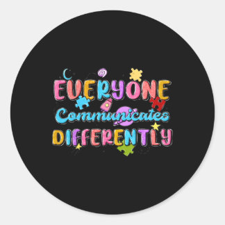 Adesivo Todos Comunicam Diferentemente Sobre Autismo Espec
