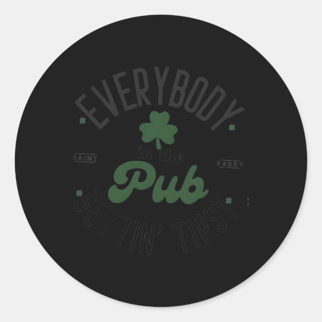 Adesivo Todos Na Pub Pegando A Rua Do Patrick. (Frente)