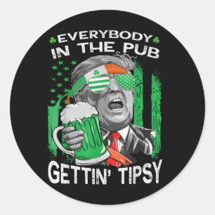Adesivo Todos Na Pub Pegando Ruas Engraçadas Tipsy