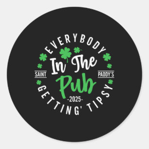 Adesivo Todos Na Pub Recebendo Dia de São Patrício Tipsy