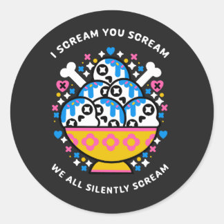 Adesivo todos nós, silenciosamente, gritar