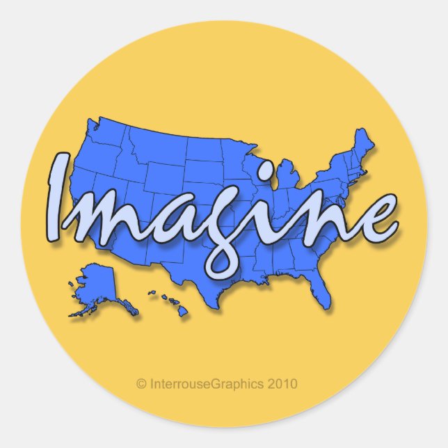 Adesivo Todos os 50 Estados Blue Stickers (Frente)