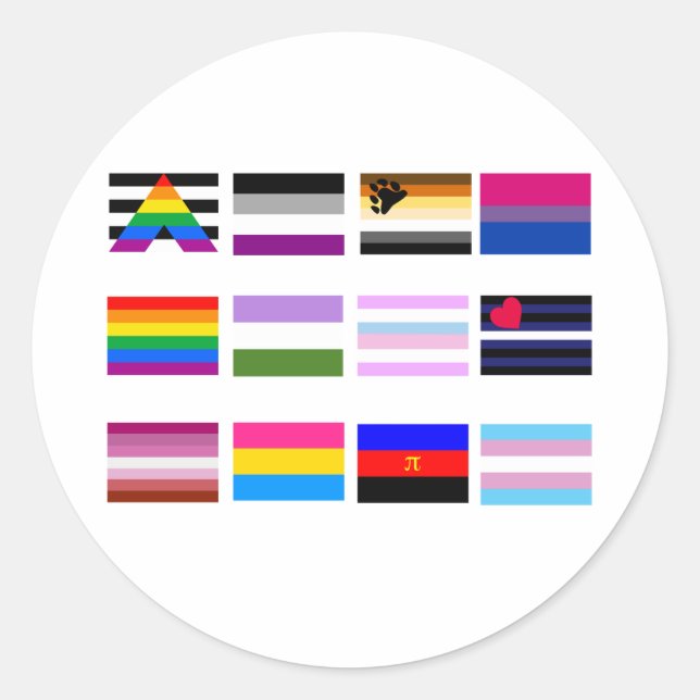 ADESIVO TODOS OS BANDEIROS DE ORGULHO (Frente)