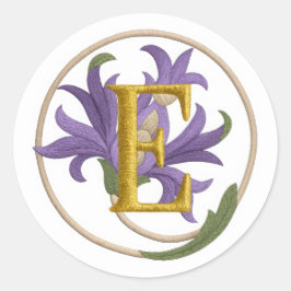 Adesivo Todos os bordados iniciais parecem roxos