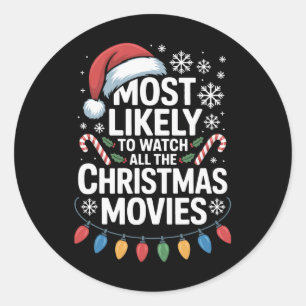 Adesivo Todos Os Filmes De Natal Mais Susceptíveis De Ver