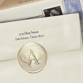 Adesivo TODOS OS INICIAIS Dourados Monogramas Corações Cha