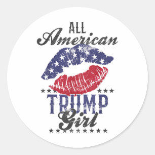 Adesivo Todos Os Lábios De Bandeiras Da American Trump Gir