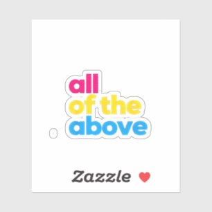 Adesivo Todos os meses do Orgulho LGBT Pansexual acima