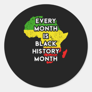 Adesivo Todos Os Meses É História Negra Mês - Orgulho Negr