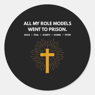 Adesivo Todos os Meus Modelos Foram Presos Jesus Engraçado