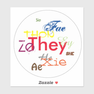 Adesivo Todos Os Pronounounes Por Toda A Vinheta