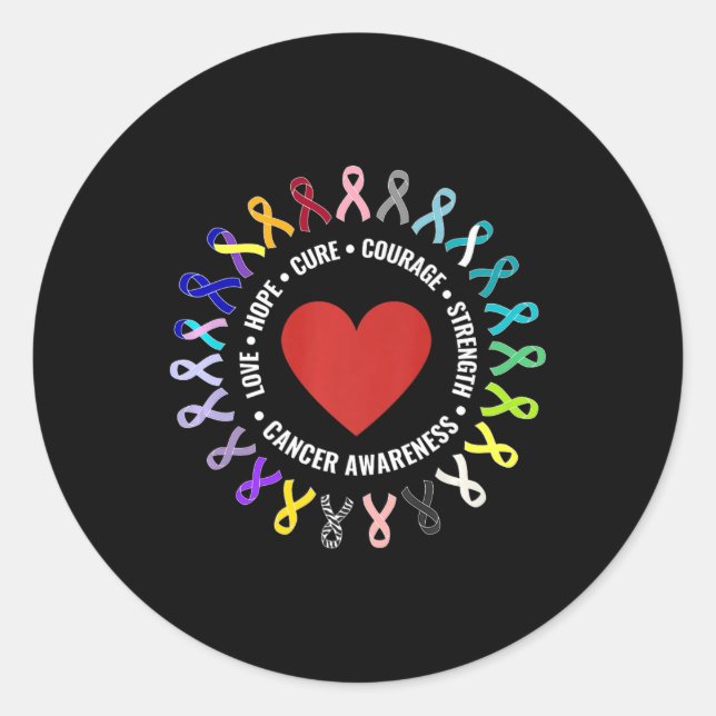Adesivo Todos Os Recursos De Sensibilização Do Cancer Supo (Frente)