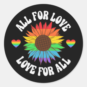 Adesivo Todos Pelo Amor Para Todos   Orgulho gay Mês