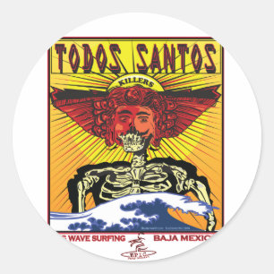 ADESIVO TODOS SANTOS BAJA MÉXICO SURFANDO