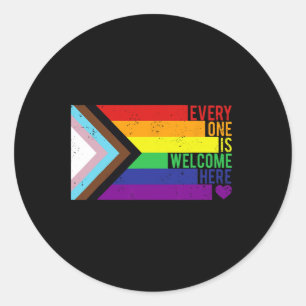Adesivo Todos São Bem-Vindos Ao Gay Trans Lgbtq Rainbow Pr