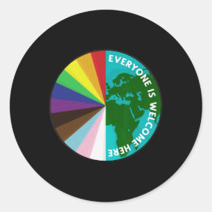Adesivo Todos São Bem-Vindos Aqui Lgbtq Ally Human Rights 