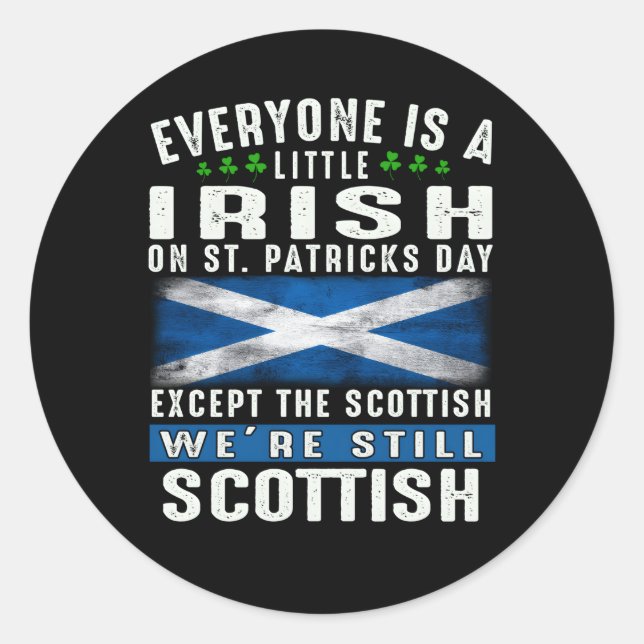 Adesivo Todos São Irlandeses Pequenos Em Excesso De Dia de (Frente)