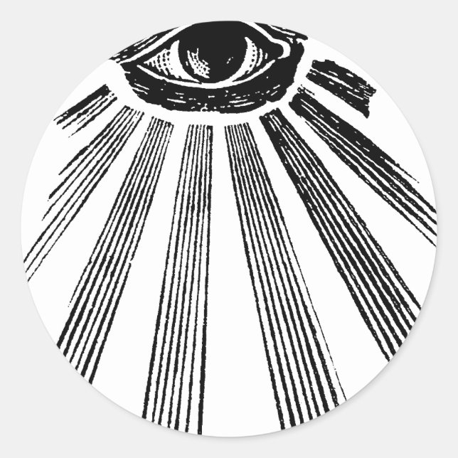 Adesivo Todos Vendo Olhos NWO Illuminati Nova Ordem Mundia (Frente)