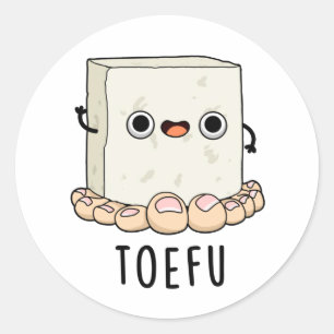 Adesivo Toe-fu Cute Tofu Pun