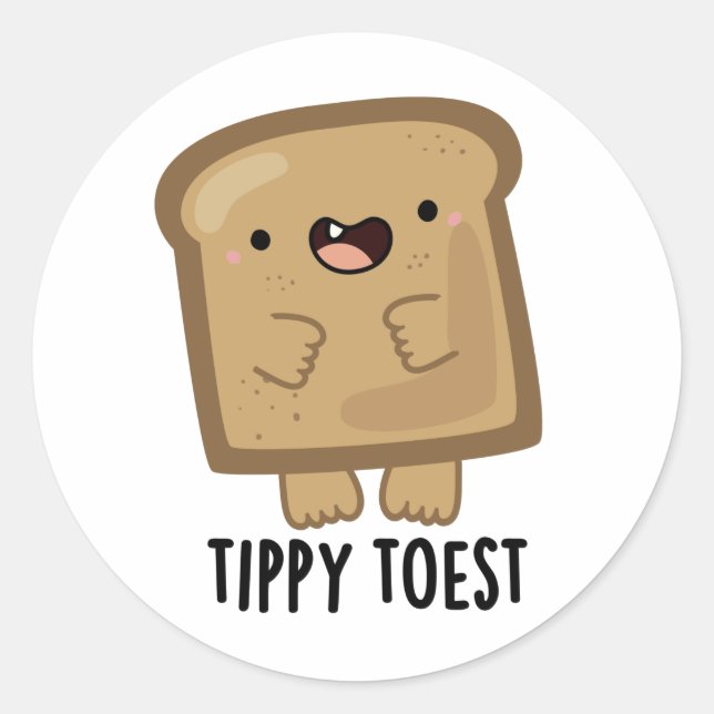 Adesivo Toest Engraçado Ditpy Toast Pun (Frente)