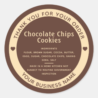 Adesivo Toffee Brown Cottage Law Ingredient Cookie Sticker