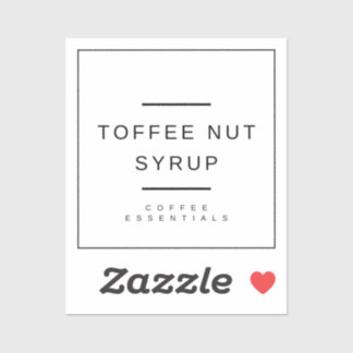 Adesivo Toffee Nut Syrup Sticker